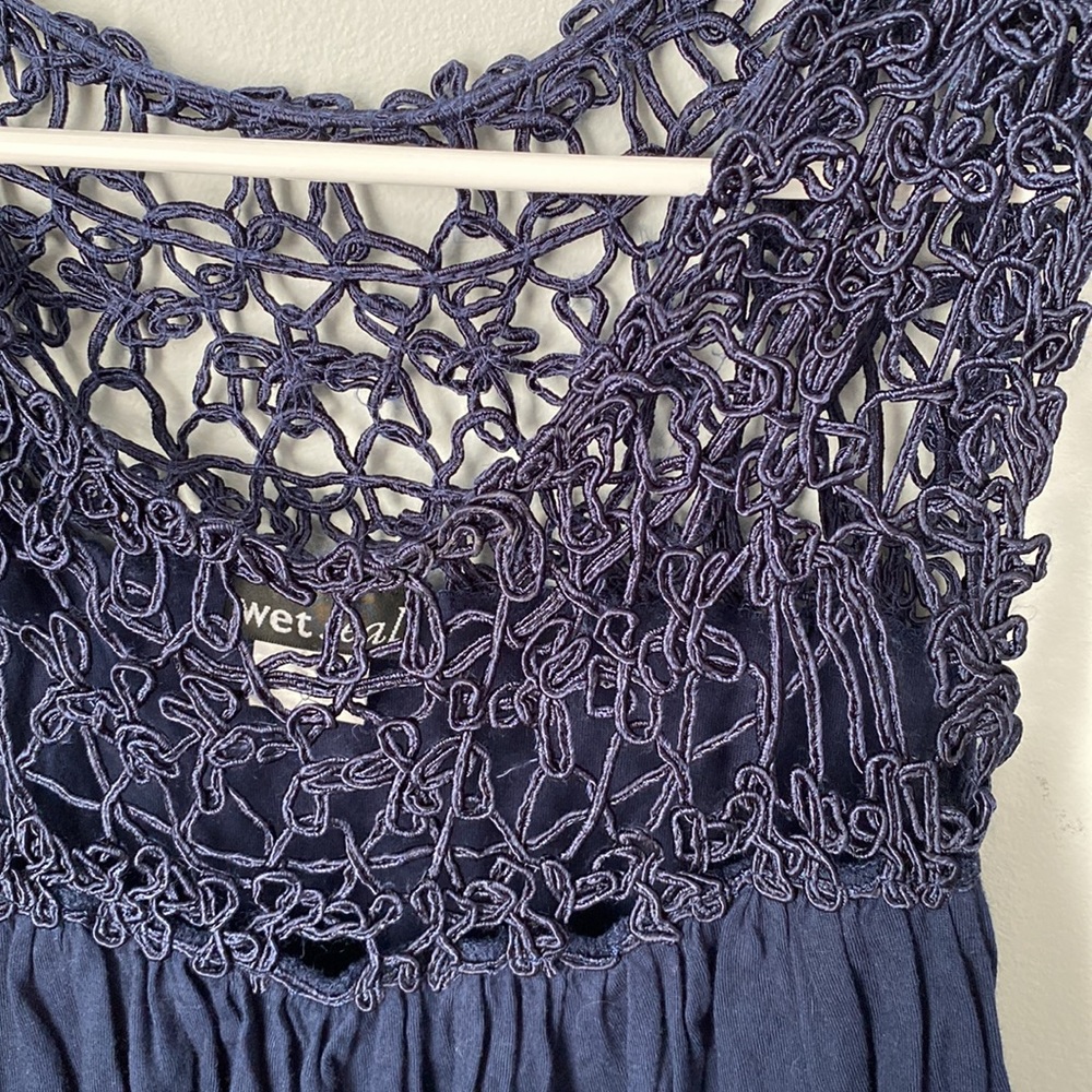 Blue Ruffle Top - Picture 3 of 4